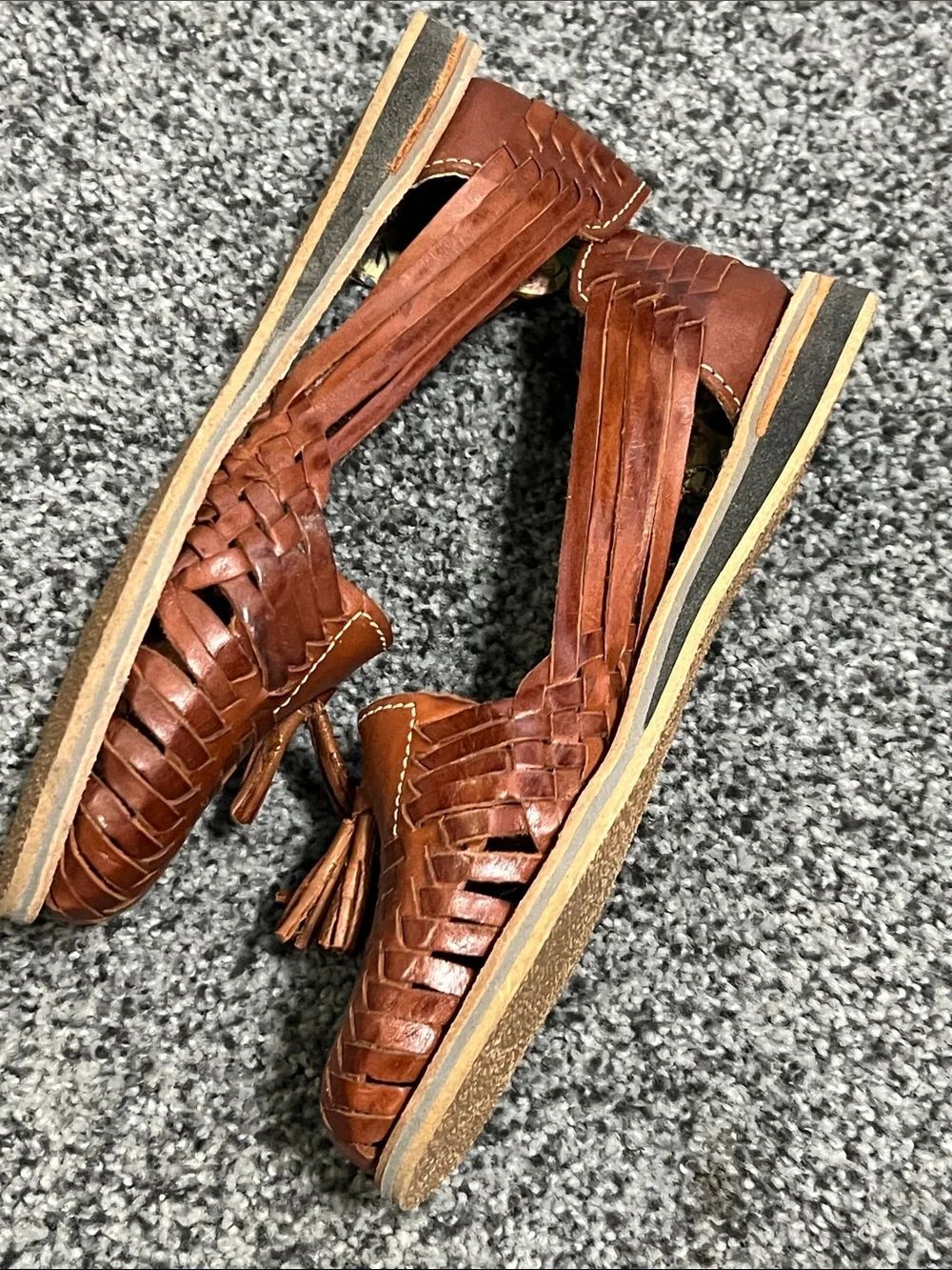 Mexican Women's Leather Huaraches Size 6 NWOT